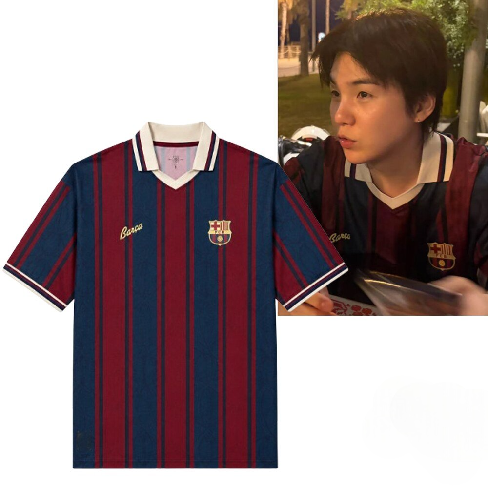 BTS Suga FC Barcelona Special Edition Soccer Jersey BTS Suga FC Barcelona Special Edition Soccer Jersey
