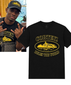 AS Monaco Folarin Balogun Corteiz Rules The World Special Edition Tee AS Monaco Folarin Balogun Corteiz Rules The World Special Edition Tee