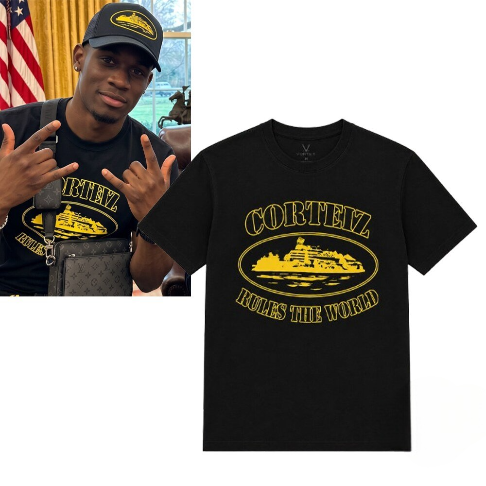 AS Monaco Folarin Balogun Corteiz Rules The World Special Edition Tee AS Monaco Folarin Balogun Corteiz Rules The World Special Edition Tee