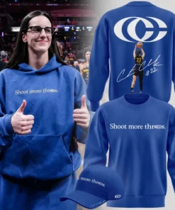 Caitlin Clark “Shoot More Threes”Logo and Signatures Edition Sweatshirt