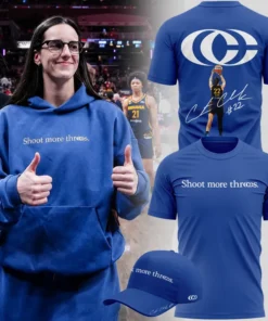 Caitlin Clark “Shoot More Threes” Logo and Signatures Shirt Limited Edition