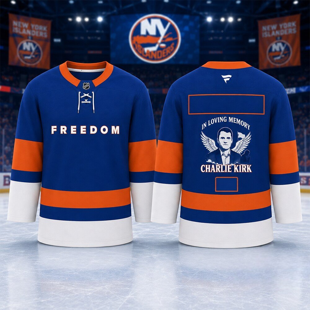 New York IslandersIn Loving Memory Freedom Charlie Kirk Hockey Jersey New York IslandersIn Loving Memory Freedom Charlie Kirk Hockey Jersey