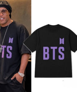 Ronaldinho Brasil BTS Purple Logo Black Shirt Ronaldinho Brasil BTS Purple Logo Black Shirt