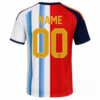 Spain Vs Argentina World Cup 2026 Final Special Custom Split Jersey back view with custom name and gold numbers
