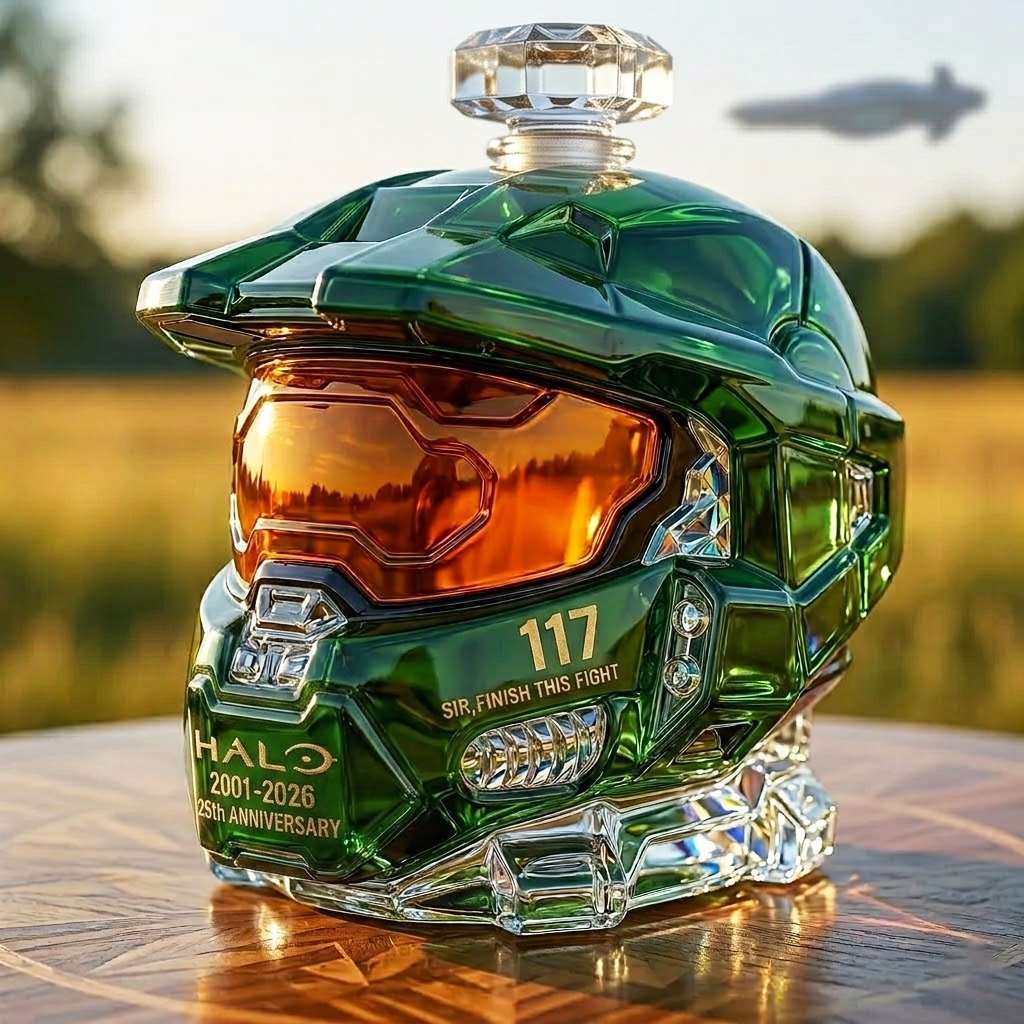 Halo 25th Anniversary Whiskey Bottle Halo 25th Anniversary Whiskey Bottle