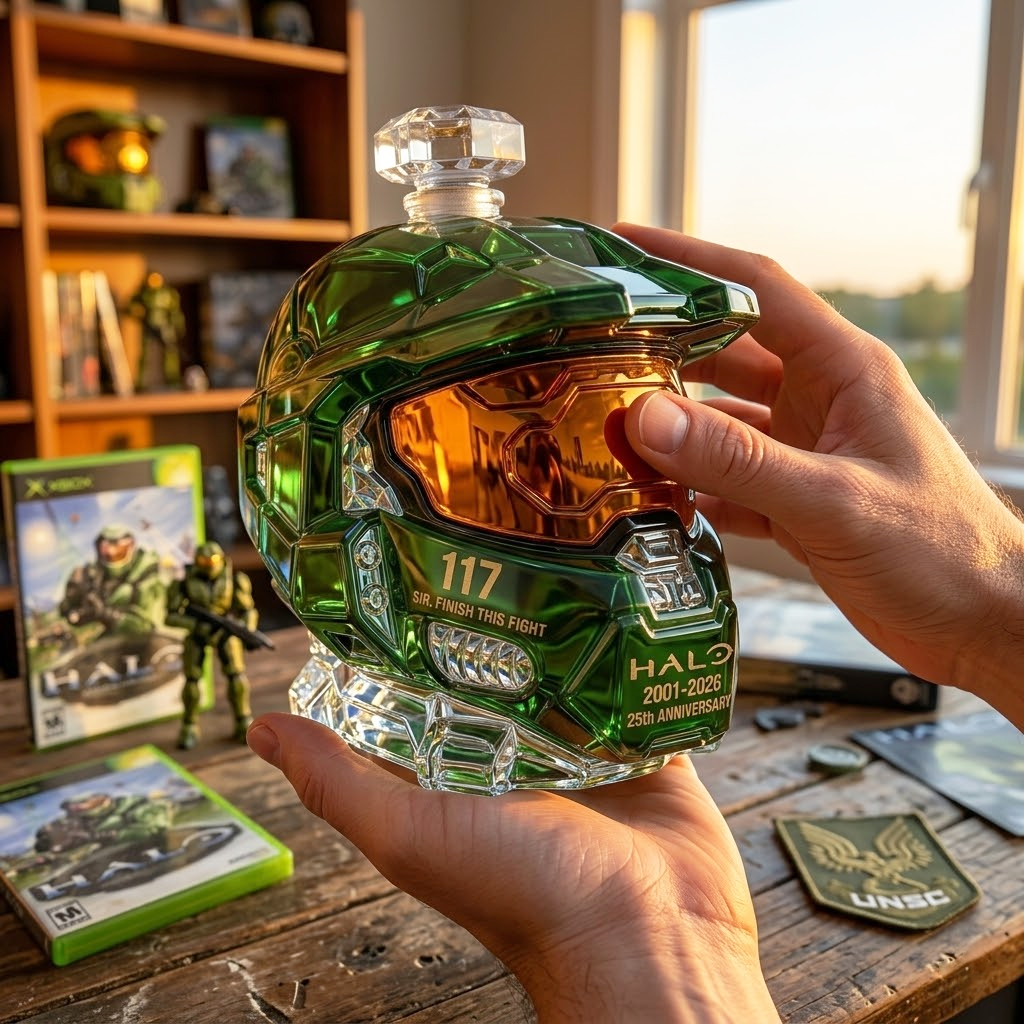 Halo 25th Anniversary Whiskey Bottle Halo 25th Anniversary Whiskey Bottle