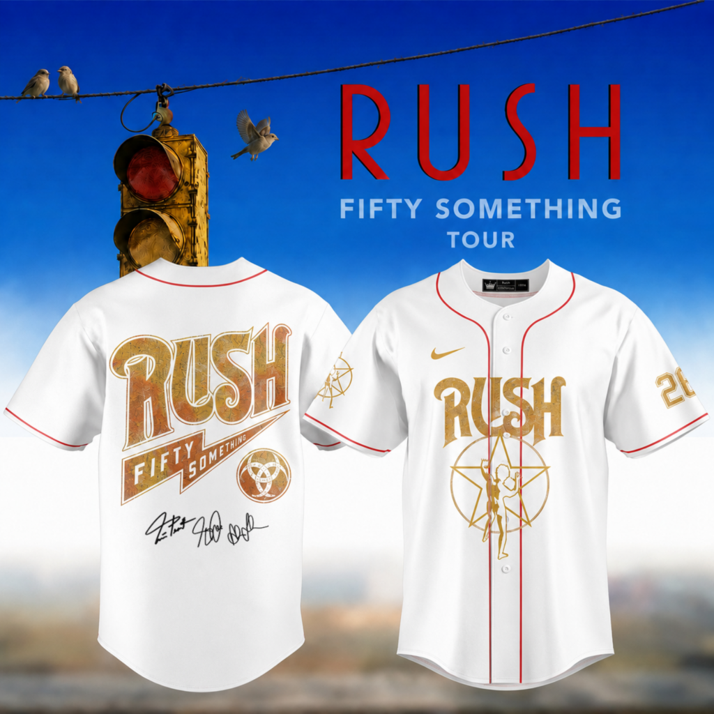 RUSH 2026 Tour Fifty Something Vintage Baseball Jersey RUSH 2026 Tour Fifty Something Vintage Baseball Jersey