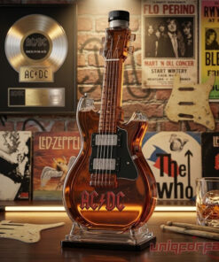 AC/DC Guitar Shaped Limited Edition Whiskey Bottle