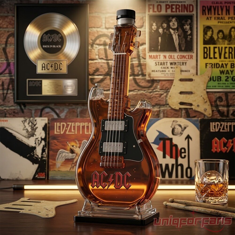 AC/DC Guitar Shaped Limited Edition Whiskey Bottle AC/DC Guitar Shaped Limited Edition Whiskey Bottle