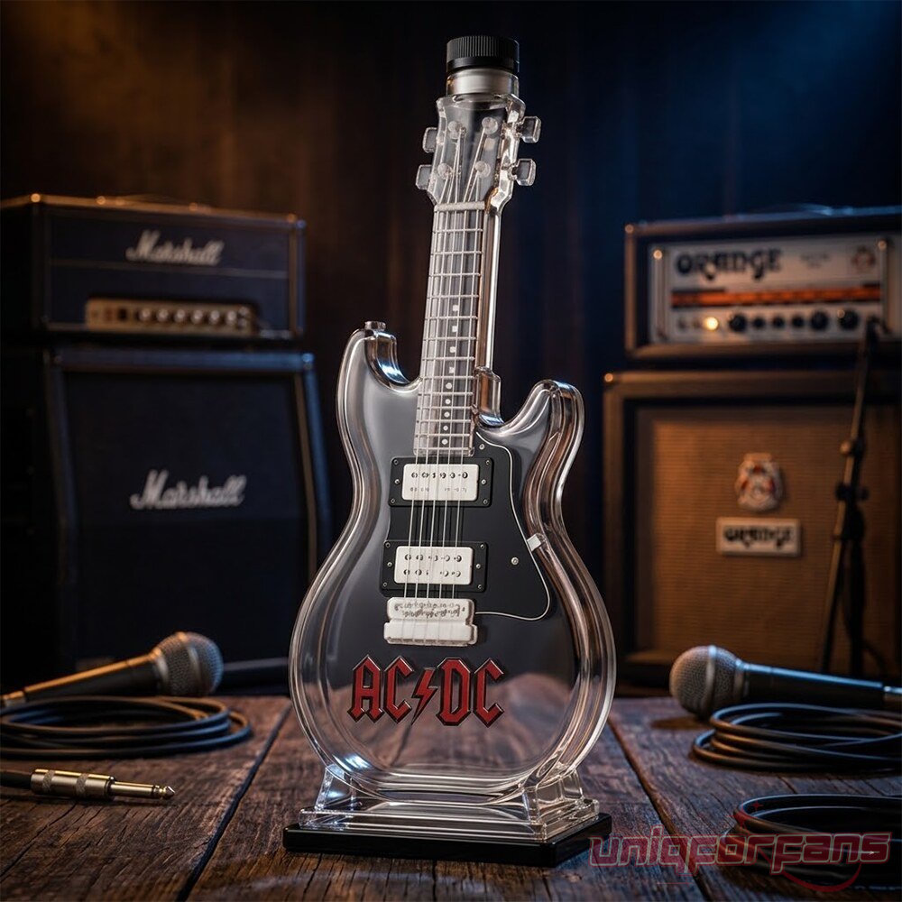 AC/DC Guitar Shaped Limited Edition Whiskey Bottle AC/DC Guitar Shaped Limited Edition Whiskey Bottle