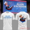 Alan Jackson x Atlanta Braves Celebration Night White Shirt front and back views with bobblehead graphic