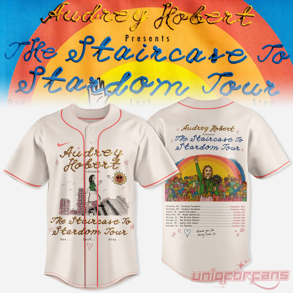 Audrey Hobert Concert Staircase To Stardom Baseball Jersey Audrey Hobert Concert Staircase To Stardom Baseball Jersey