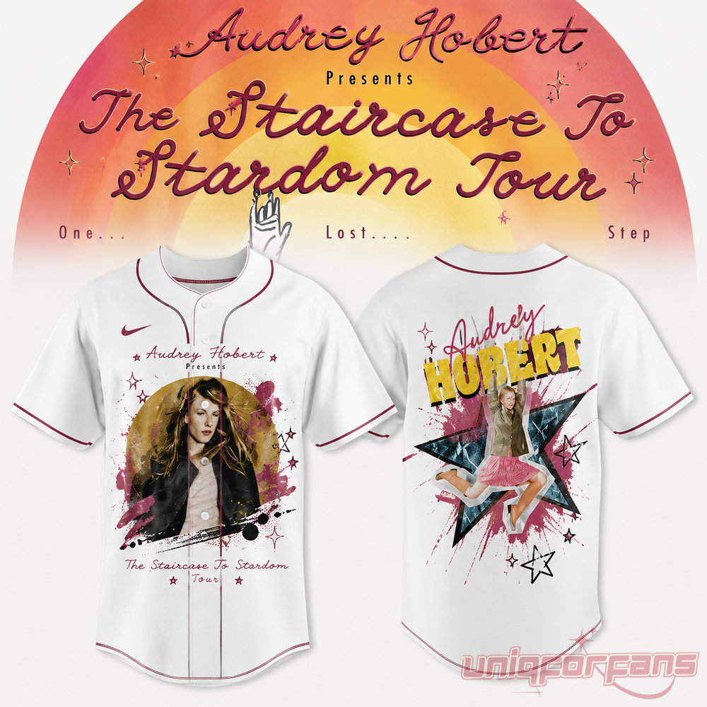 Audrey Hobert Concert Staircase To Stardom Baseball Jersey Audrey Hobert Concert Staircase To Stardom Baseball Jersey