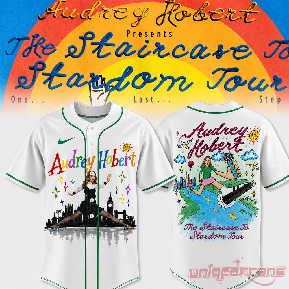 Audrey Hobert Concert Staircase To Stardom Baseball Jersey Audrey Hobert Concert Staircase To Stardom Baseball Jersey
