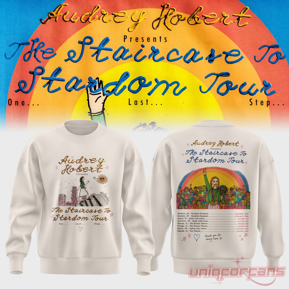 Audrey Hobert Staircase To Stardom Tour Crewneck Sweater Audrey Hobert Staircase To Stardom Tour Crewneck Sweater