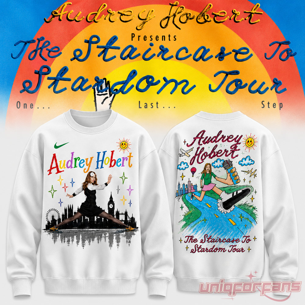 Audrey Hobert Staircase To Stardom Tour Crewneck Sweater Audrey Hobert Staircase To Stardom Tour Crewneck Sweater