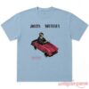 BTS J-Hope Jouets Nouveaux Shirt front view featuring vintage red toy car graphic on light blue cotton