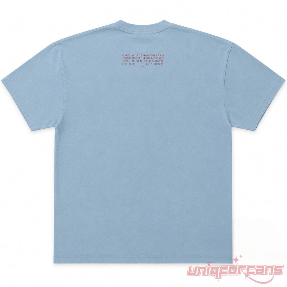 BTS J-Hope Jouets Nouveaux Shirt back view with subtle red text print at the upper neck collar