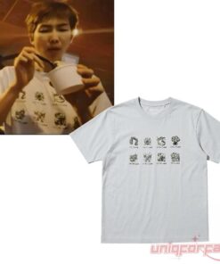 BTS RM Namjoon Uniqlo x Pokemon Pixel Art Graphic T-Shirt