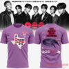 BTS World Tour Arirang Texas Loves BTS AT&T Stadium T-Shirt in purple with Texas state graphic and venue details