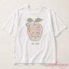Bad Bunny Southern Tackle Bet Again Apple Off-White T-Shirt with retro pink apple chest print on cream cotton