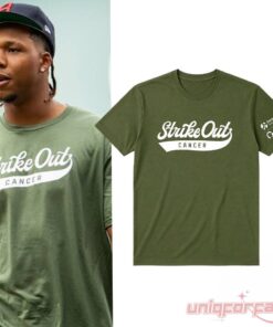 Boston Red Sox Jimmy Fund Strike Out Cancer Olive Green T-Shirt
