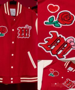 Bruno Mars Hello Kitty Romantic Tour Red Bomber Jacket Bruno Mars Hello Kitty Romantic Tour Red Bomber Jacket