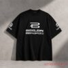 Dion Dawkins Balenciaga Style Double Logo Black T-Shirt with white cyber font chest typography and graphic sleeves