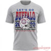 Buffalo Bills Josh Allen Let’s Go Buffalo Patricia Allen Fund Tee Gray front with helmet logo and charity text