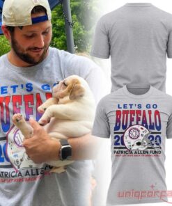 Buffalo Bills Josh Allen Let’s Go Buffalo Patricia Allen Fund Tee Gray Buffalo Bills Josh Allen Let’s Go Buffalo Patricia Allen Fund Tee Gray
