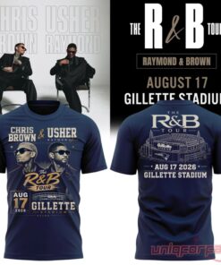 Chris Brown Usher The R&B Tour Gillette Stadium T-Shirt