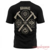 Dallas Cowboys NAABAHII Training Camp Black Shirt back featuring crossed tomahawks graphic with star and circular emblems