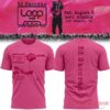 Ed Sheeran Loop Tour 2026 x Los Angeles Rams At SoFi Stadium Pink Shirt front and back views
