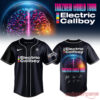 Electric Callboy Tanzneid Cross Logo Graphic Baseball Jersey in black, featuring a clean front and large brain back print