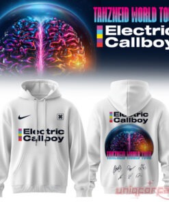 Electric Callboy Tanzneid Tour Globe Brain White Hoodie