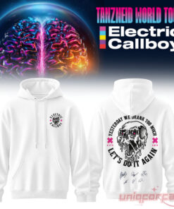 Electric Callboy Tanzneid Tour Globe Brain White Hoodie