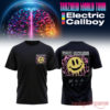 Electric Callboy Tanzneid World Tour Soul Brain Graphic T-Shirt in black, featuring a yellow dripping smiley globe print