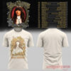 Ella Langley Dandelion Tour Off-White T-Shirt featuring 70s-style floral framed portrait artwork and