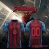 FC Barcelona x Spider-Man Brand New Day 2026 Custom Jersey front and back views