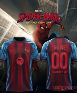 FC Barcelona x Spider Man Brand New Day 2026 Custom Jersey FC Barcelona x Spider Man Brand New Day 2026 Custom Jersey