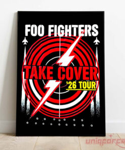 Foo Fighters Take Cover 2026 Tour Graphic Poster