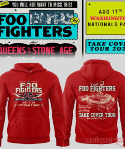 Foo Fighters Take Cover Tour 2026 Washington DC Nationals Park Hoodie