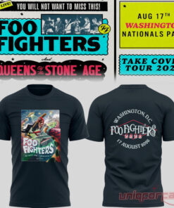 Foo Fighters Take Cover Tour 2026 Washington DC Nationals Park T-Shirt Foo Fighters Take Cover Tour 2026 Washington DC Nationals Park T-Shirt