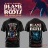 Garth Brooks Blame It All On My Roots T-Shirt featuring a guitar photo collage front and live crowd back graphics