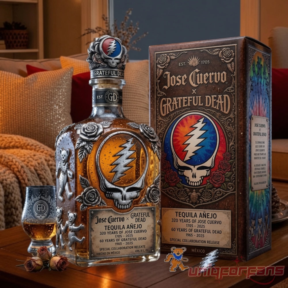 Grateful Dead 60th Anniversary And Jose Cuervo’s 320th Anniversary Whiskey Bottle Grateful Dead 60th Anniversary And Jose Cuervo’s 320th Anniversary Whiskey Bottle