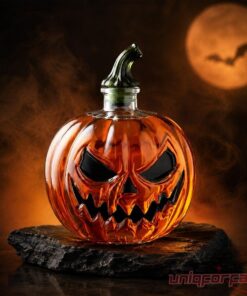Halloween Jack O’ Lantern Whiskey Bottle Pumpkin Decanter