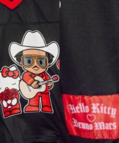 Hello Kitty x Bruno Mars Romantic Tour Black V-Neck Jersey