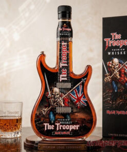 Iron Maidens The Trooper Guitar Shape 2026 Whiskey Bottle