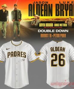 Jason Aldean Double Down Tour Petco Park Baseball Jersey Jason Aldean Double Down Tour Petco Park Baseball Jersey