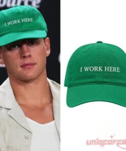 Joe Burrow Cincinnati Bengals I Work Here Green Dad Hat